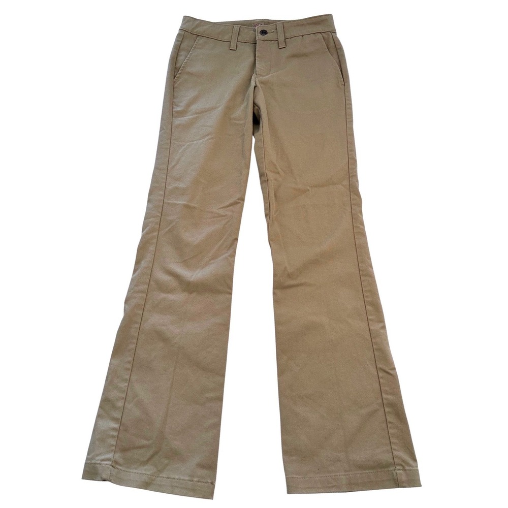 Dickies Bootcut Pants Women Tan Khaki Chinos Sz 25R
